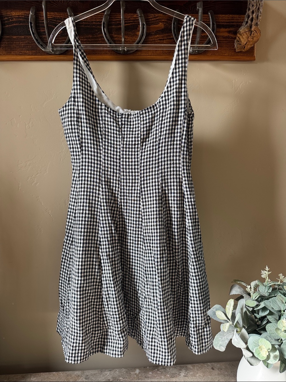 Bailey 44 Black and White Gingham Mini Dress